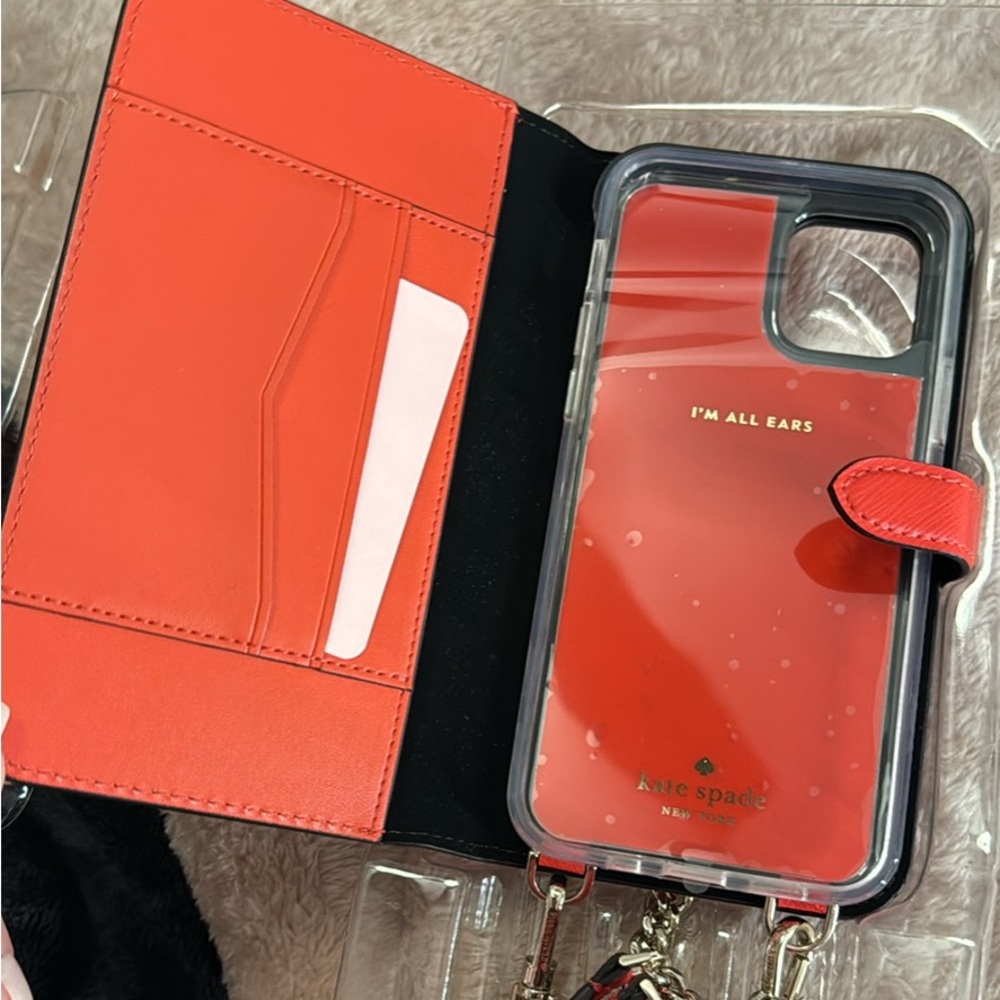 NIB Kate Spade iPhone 12 Pro Crossbody Case - Red - Picture 3 of 3